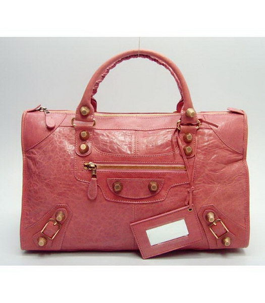 Balenciaga Work grande borsa in pelle di agnello rosa